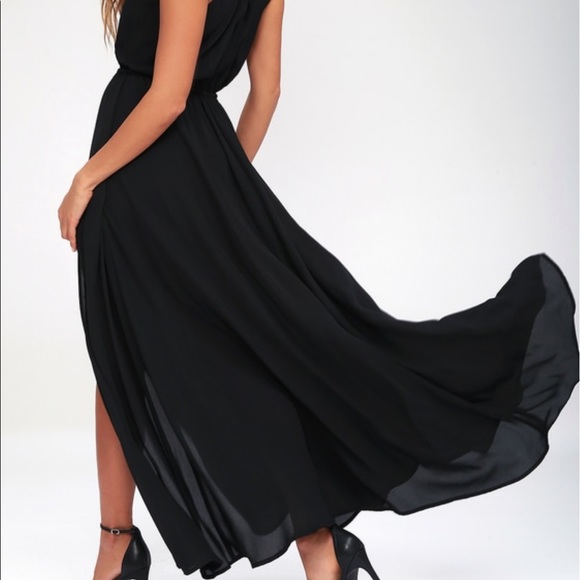 NWT Lulu’s Essence of Style Black Maxi Dress - Picture 2 of 7